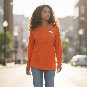 NFL TEAMS BRONCOS NIKE DRI-FIT ORANGE  TOP